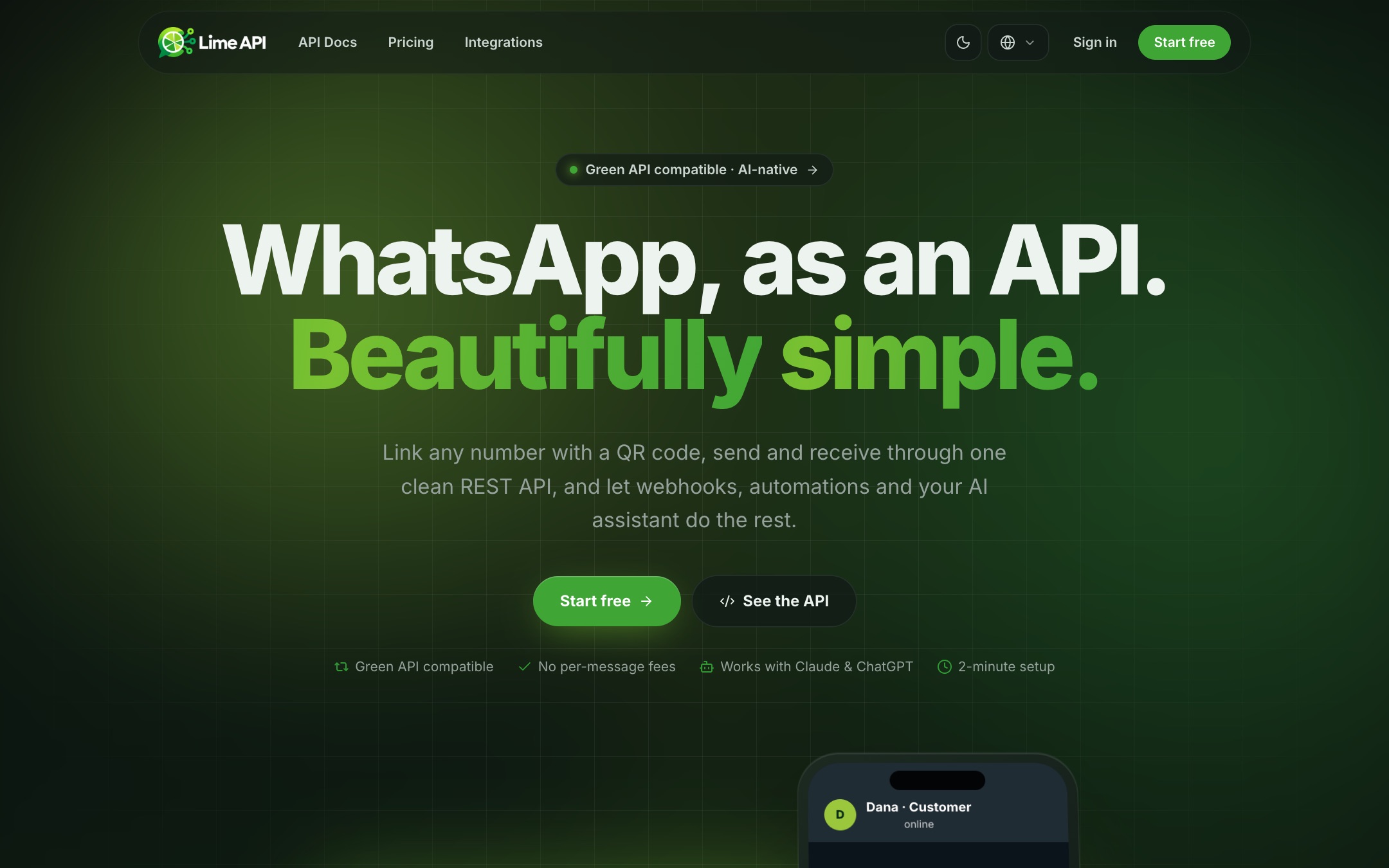 Lime API: פלטפורמת WhatsApp API